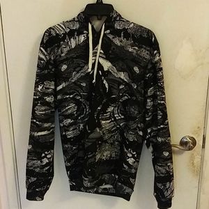 Black and White Rorschach Pattern Hoodie